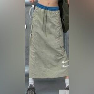 Y2K Cargo Midi Skirt